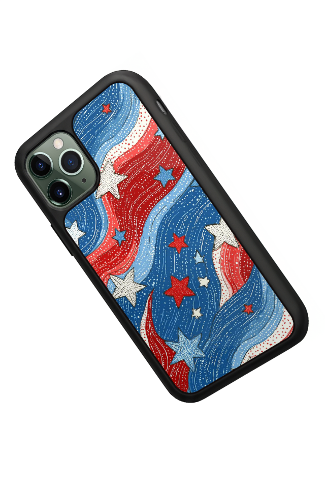 iPhone 11 Pro Uyumlu Retro Yildizlar Tasarımlı Glossy Premium Kılıf