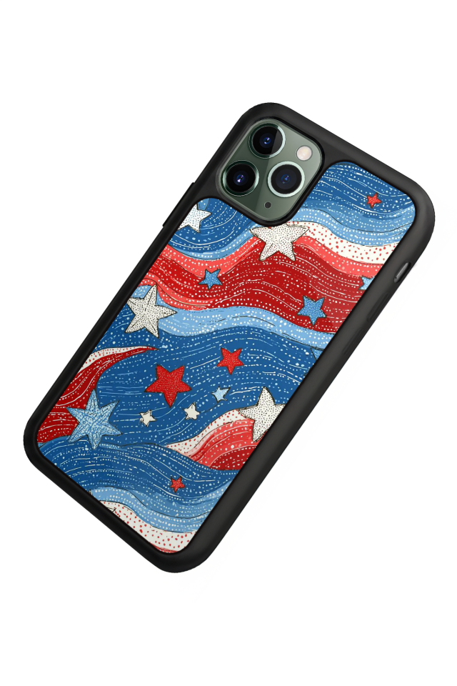 iPhone 11 Pro Uyumlu Retro Yildizlar Tasarımlı Glossy Premium Kılıf