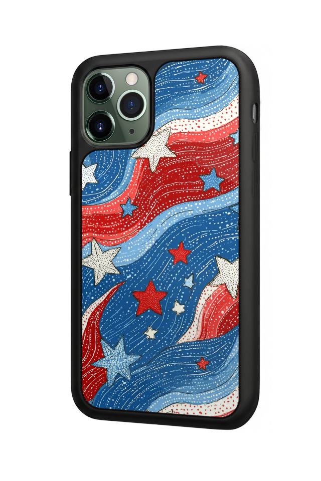 iPhone 11 Pro Uyumlu Retro Yildizlar Tasarımlı Glossy Premium Kılıf