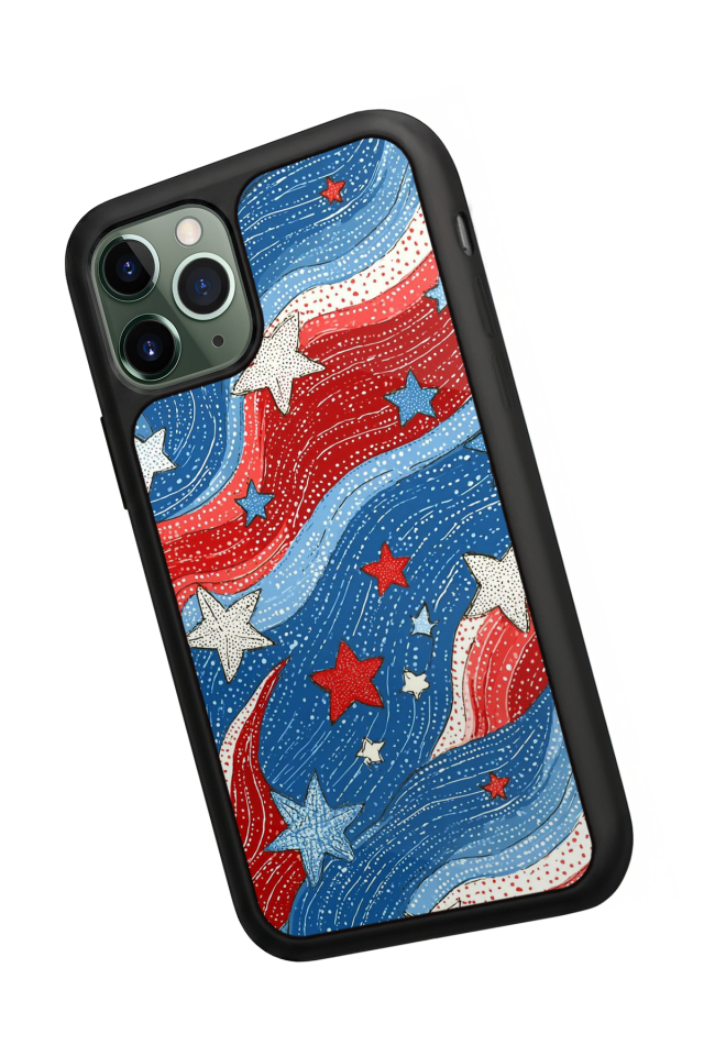 iPhone 11 Pro Uyumlu Retro Yildizlar Tasarımlı Glossy Premium Kılıf