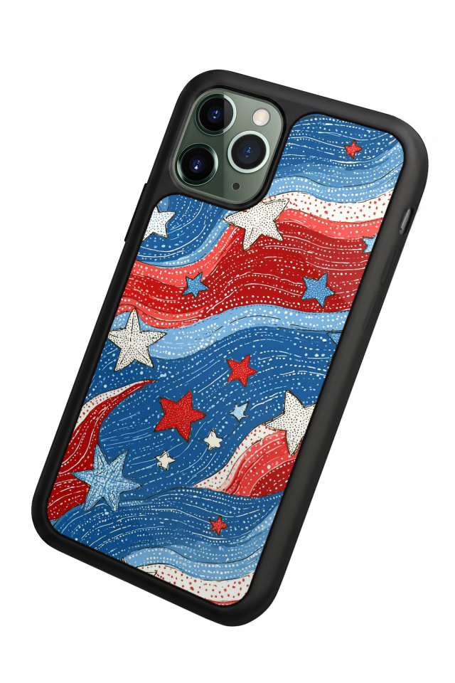 iPhone 11 Pro Uyumlu Retro Yildizlar Tasarımlı Glossy Premium Kılıf