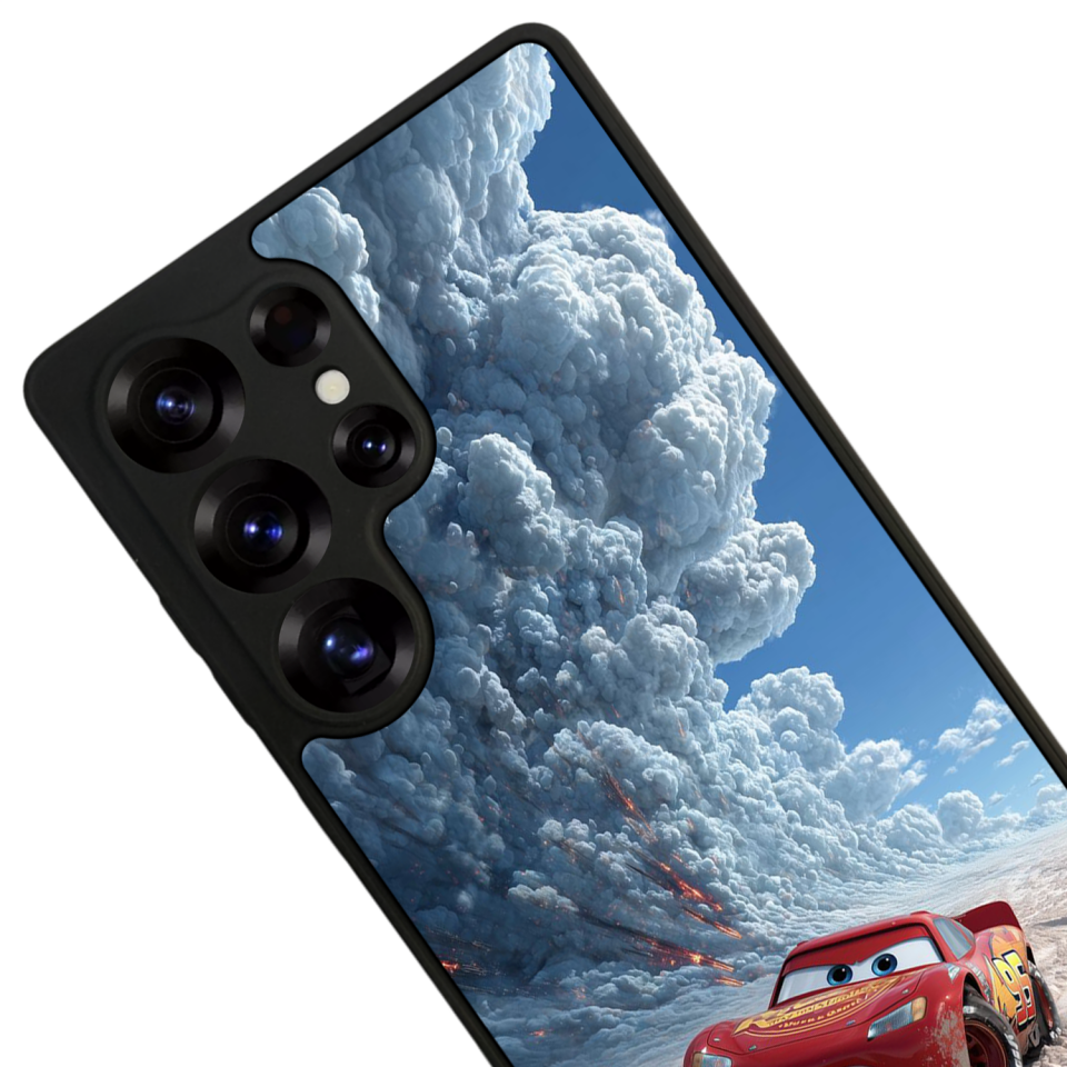 Samsung Galaxy S25 Ultra Uyumlu Şimsek McQueen Tasarımlı Glossy Premium Kılıf