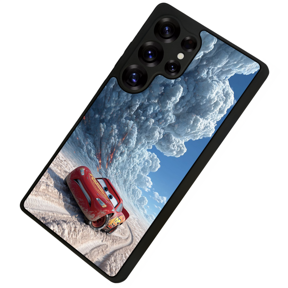 Samsung Galaxy S25 Ultra Uyumlu Şimsek McQueen Tasarımlı Glossy Premium Kılıf