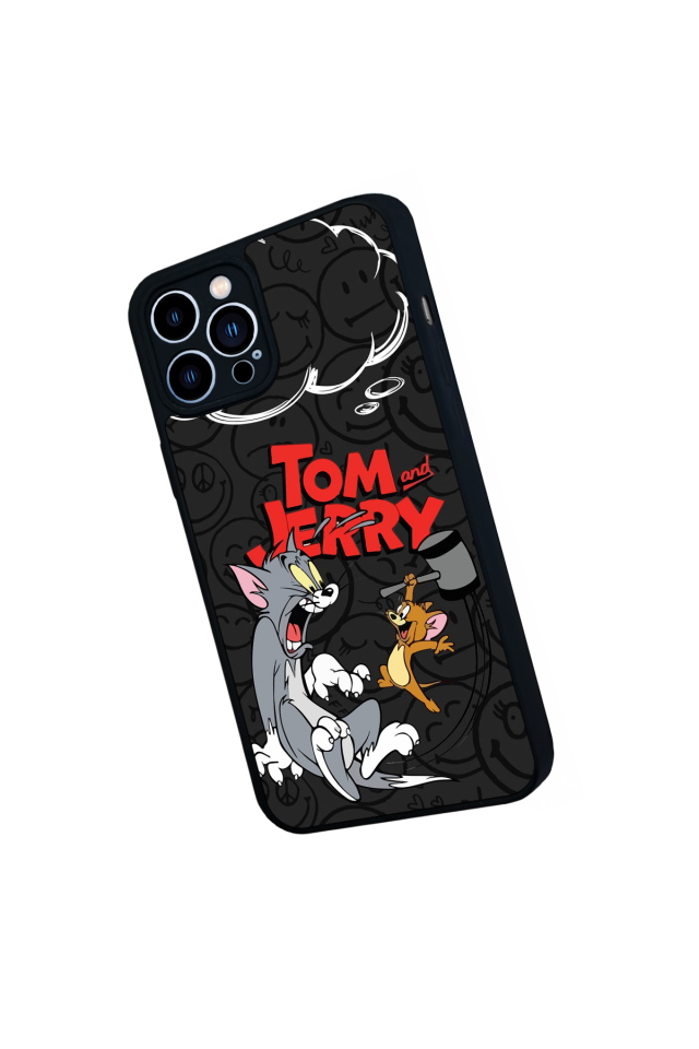 iPhone 13 Pro Max Uyumlu Tom And Jerry Tasarımlı Glossy Premium Kılıf