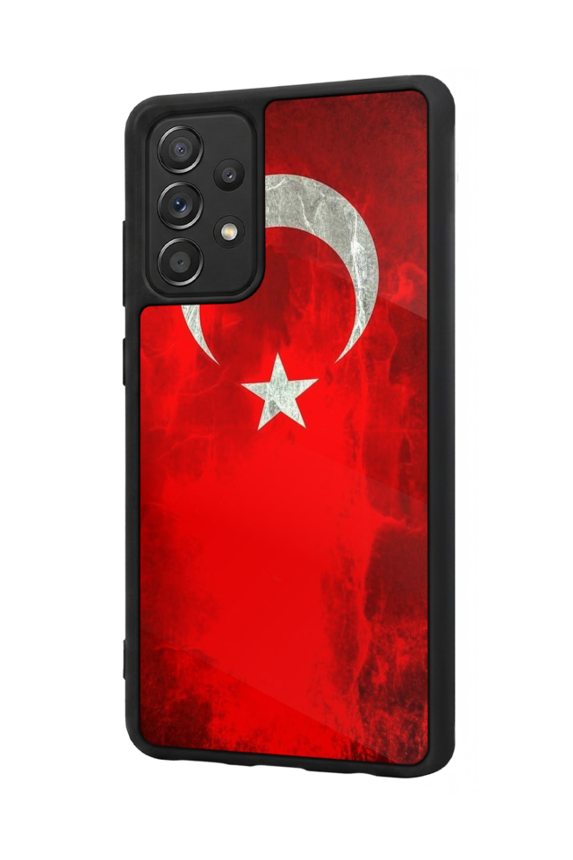 Samsung Galaxy A72 Uyumlu Türk Bayragi Tasarımlı Glossy Premium Kılıf