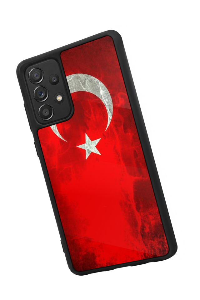 Samsung Galaxy A72 Uyumlu Türk Bayragi Tasarımlı Glossy Premium Kılıf