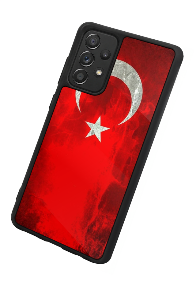 Samsung Galaxy A72 Uyumlu Türk Bayragi Tasarımlı Glossy Premium Kılıf