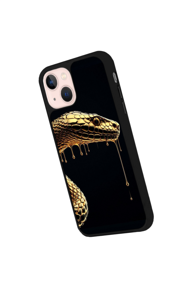 iPhone 15 Plus Uyumlu Yılan Tasarımlı Glossy Premium Kılıf