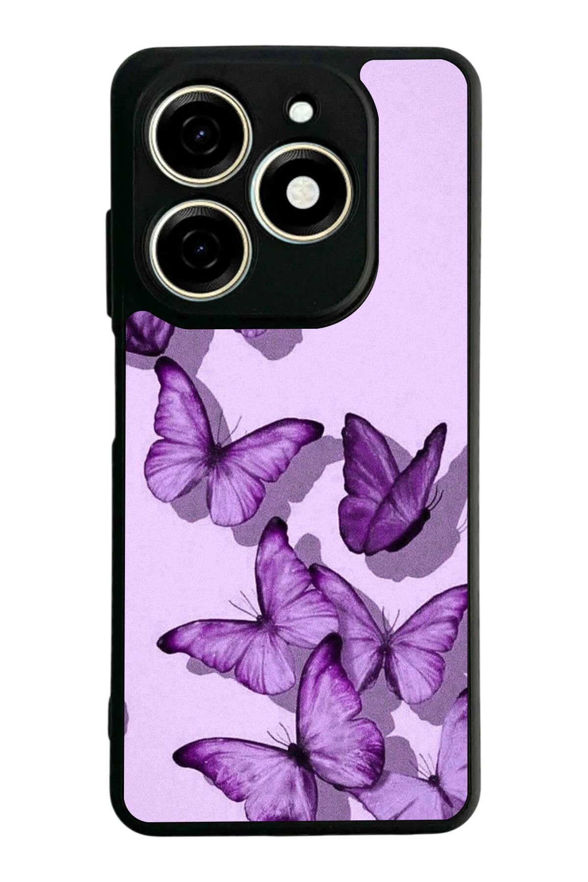 Tecno Spark 20/20C Uyumlu Kelebek Tasarımlı Glossy Premium Kılıf