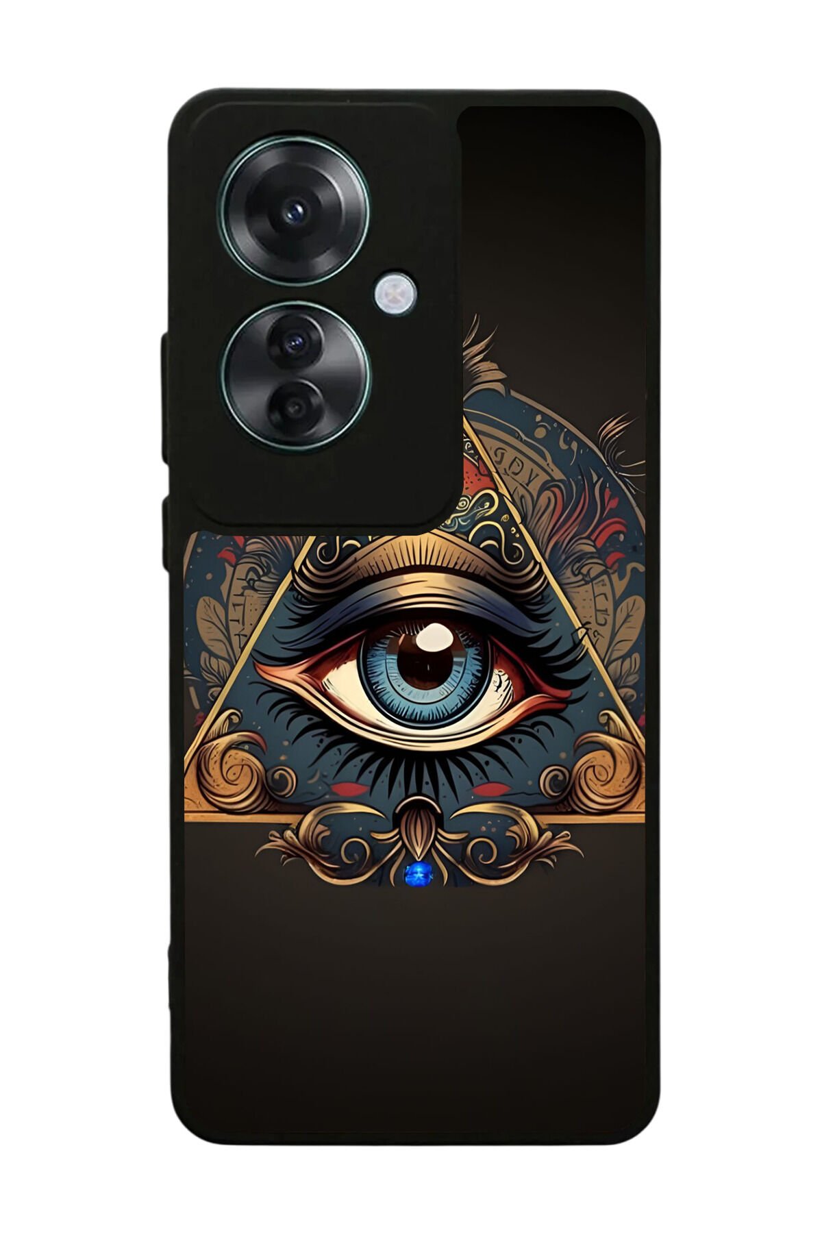 Oppo Reno 11F Uyumlu Göz Tasarımlı Glossy Premium Kılıf