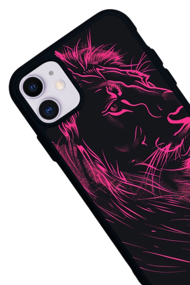 iPhone 11 Uyumlu Aslan Tasarımlı Glossy Premium Kılıf