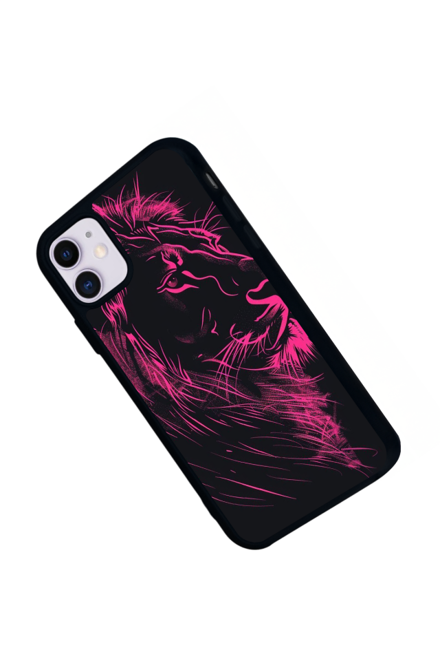 iPhone 11 Uyumlu Aslan Tasarımlı Glossy Premium Kılıf