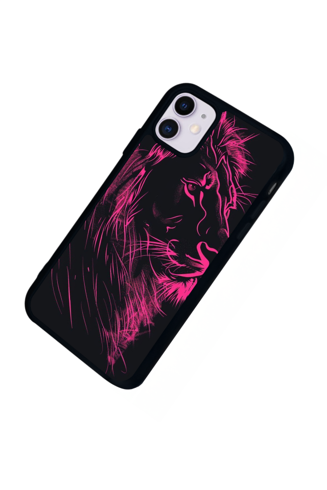 iPhone 11 Uyumlu Aslan Tasarımlı Glossy Premium Kılıf