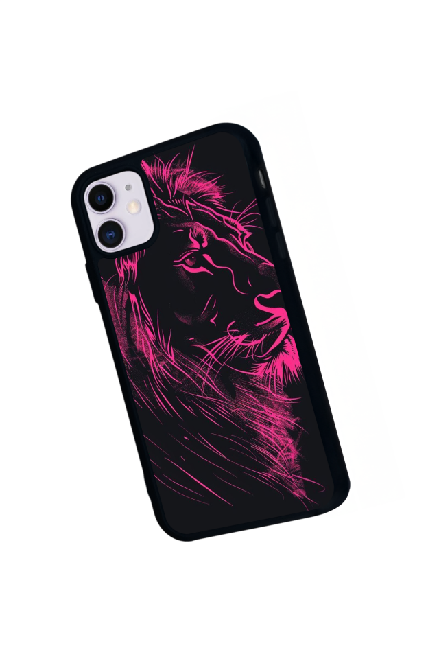 iPhone 11 Uyumlu Aslan Tasarımlı Glossy Premium Kılıf