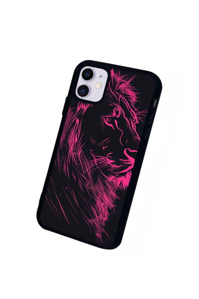 iPhone 11 Uyumlu Aslan Tasarımlı Glossy Premium Kılıf