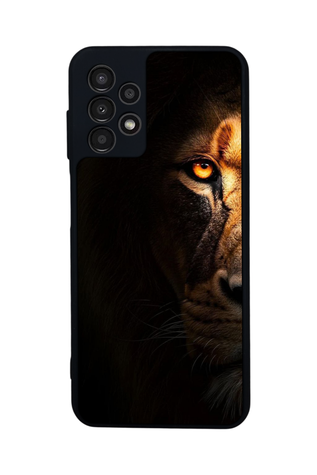 Samsung Galaxy A13 Uyumlu Aslan Tasarımlı Glossy Premium Kılıf