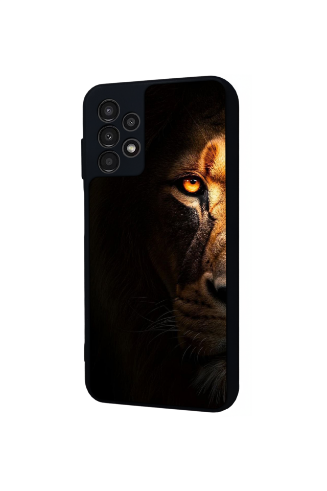 Samsung Galaxy A13 Uyumlu Aslan Tasarımlı Glossy Premium Kılıf