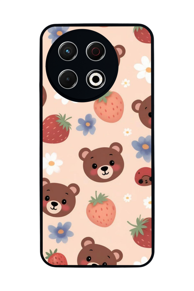 Tecno Spark 30 Pro Uyumlu Ayı Tasarımlı Glossy Premium Kılıf