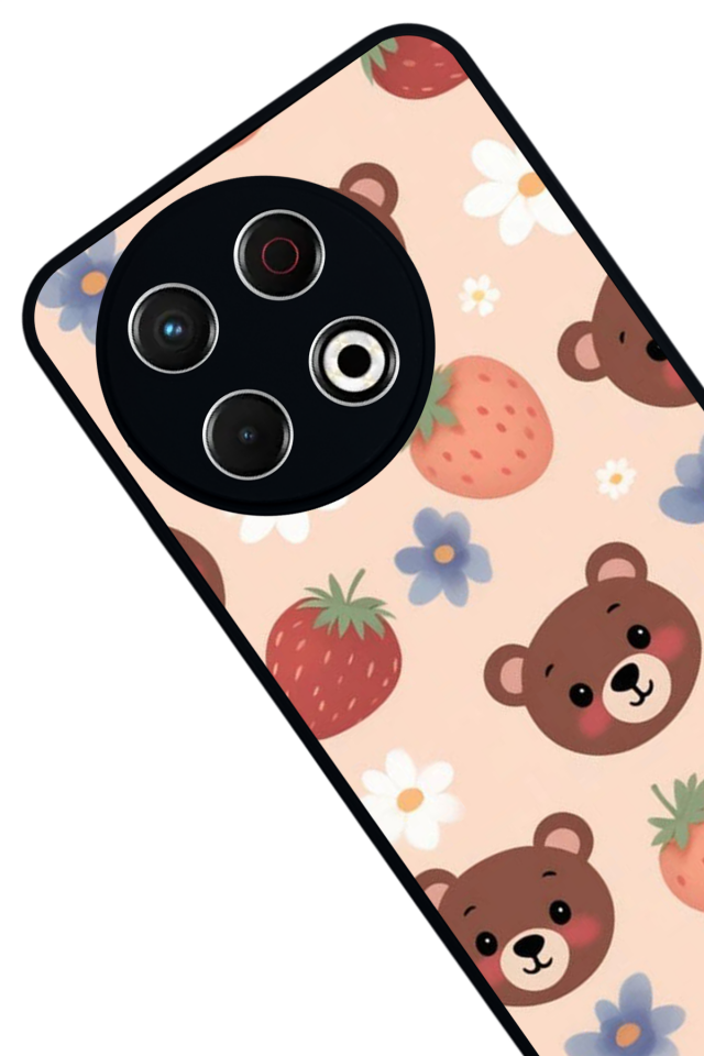 Tecno Spark 30 Pro Uyumlu Ayı Tasarımlı Glossy Premium Kılıf