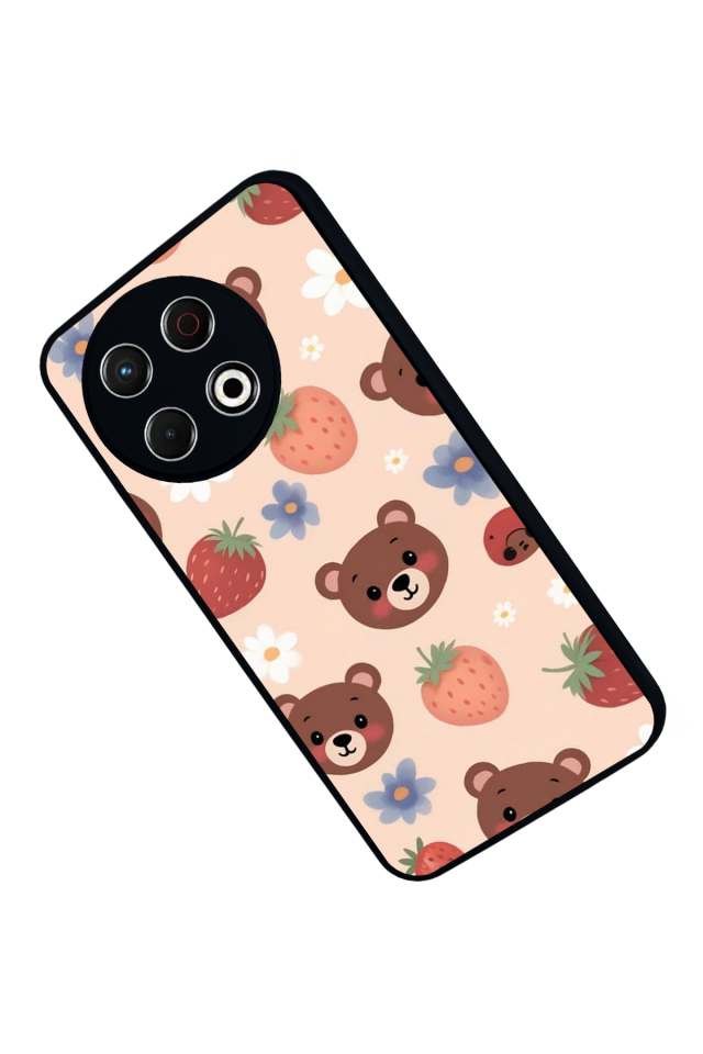 Tecno Spark 30 Pro Uyumlu Ayı Tasarımlı Glossy Premium Kılıf