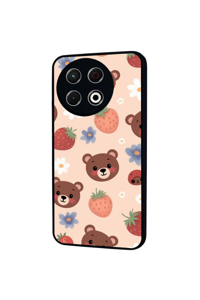 Tecno Spark 30 Pro Uyumlu Ayı Tasarımlı Glossy Premium Kılıf