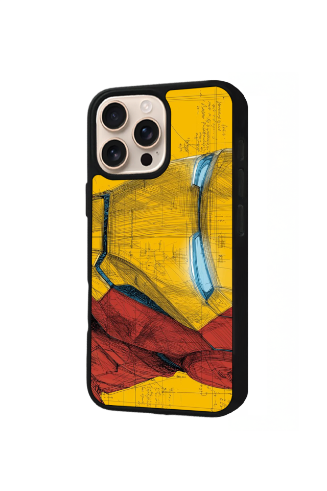iPhone 15 Pro Max Uyumlu  Iron Man ( Demir Adam ) Tasarımlı Glossy Premium Kılıf