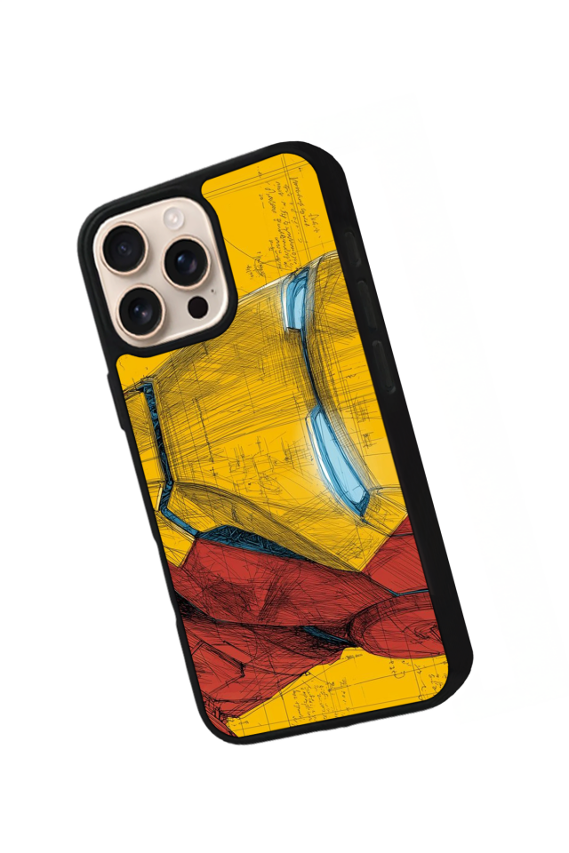 iPhone 15 Pro Max Uyumlu  Iron Man ( Demir Adam ) Tasarımlı Glossy Premium Kılıf