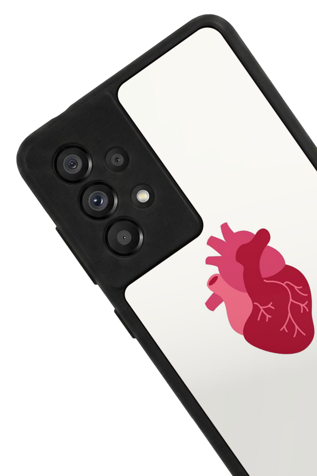 Samsung Galaxy A73 Uyumlu Kalp Love Tasarımlı Glossy Premium Kılıf