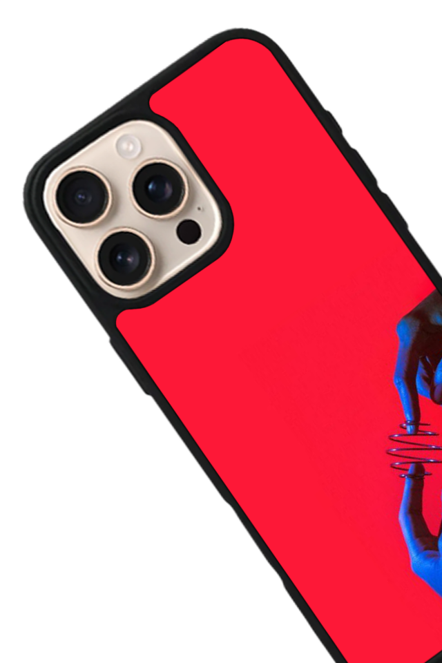 iPhone 16 Pro Max Uyumlu Kirmizi Tasarımlı Glossy Premium Kılıf