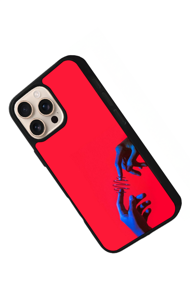 iPhone 16 Pro Max Uyumlu Kirmizi Tasarımlı Glossy Premium Kılıf