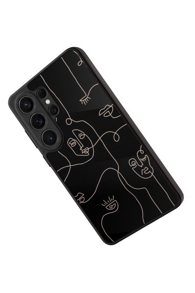 Samsung Galaxy S26 Ultra Uyumlu Line Art Tasarımlı Glossy Premium Kılıf