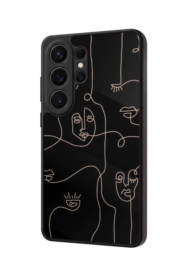 Samsung Galaxy S26 Ultra Uyumlu Line Art Tasarımlı Glossy Premium Kılıf