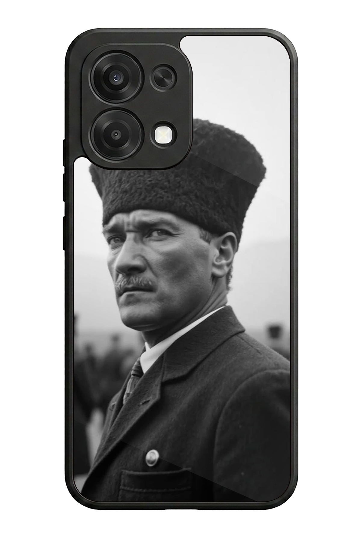 Oppo A6 Pro Uyumlu Mustafa Kemal Ataturk Tasarımlı Glossy Premium Kılıf