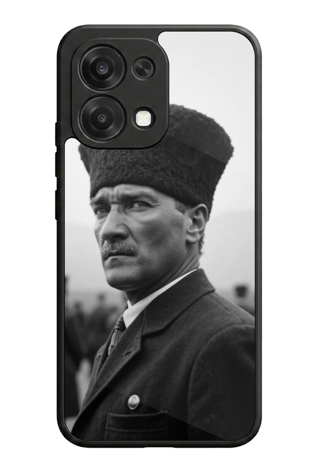 Oppo A6 Pro Uyumlu Mustafa Kemal Ataturk Tasarımlı Glossy Premium Kılıf
