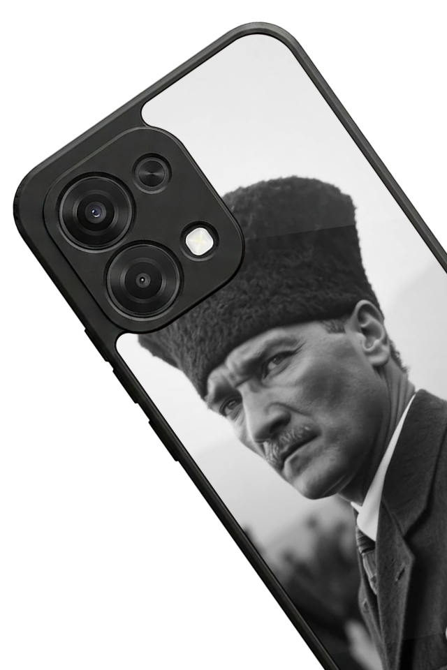 Oppo A6 Pro Uyumlu Mustafa Kemal Ataturk Tasarımlı Glossy Premium Kılıf