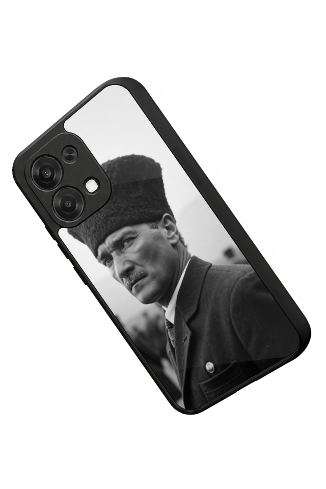 Oppo A6 Pro Uyumlu Mustafa Kemal Ataturk Tasarımlı Glossy Premium Kılıf