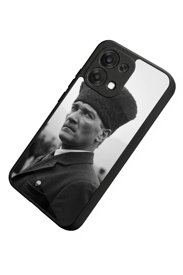 Oppo A6 Pro Uyumlu Mustafa Kemal Ataturk Tasarımlı Glossy Premium Kılıf