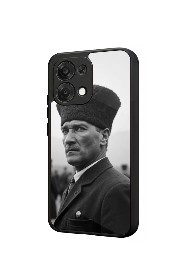 Oppo A6 Pro Uyumlu Mustafa Kemal Ataturk Tasarımlı Glossy Premium Kılıf