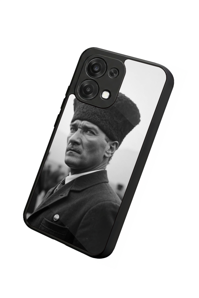 Oppo A6 Pro Uyumlu Mustafa Kemal Ataturk Tasarımlı Glossy Premium Kılıf