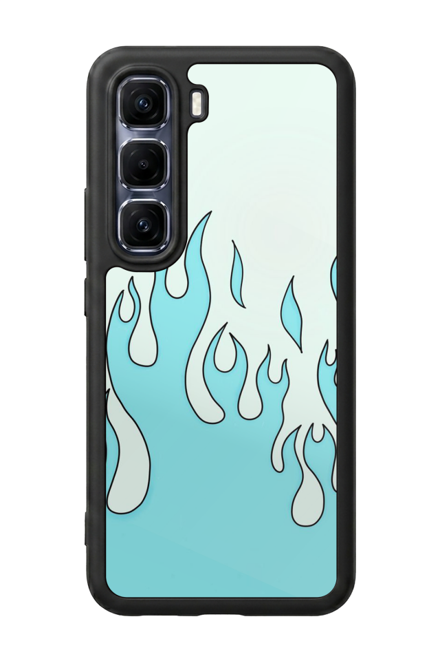 Infinix Hot 60 Pro Plus Uyumlu Retro Flame Patterns Tasarımlı Glossy Premium Kılıf
