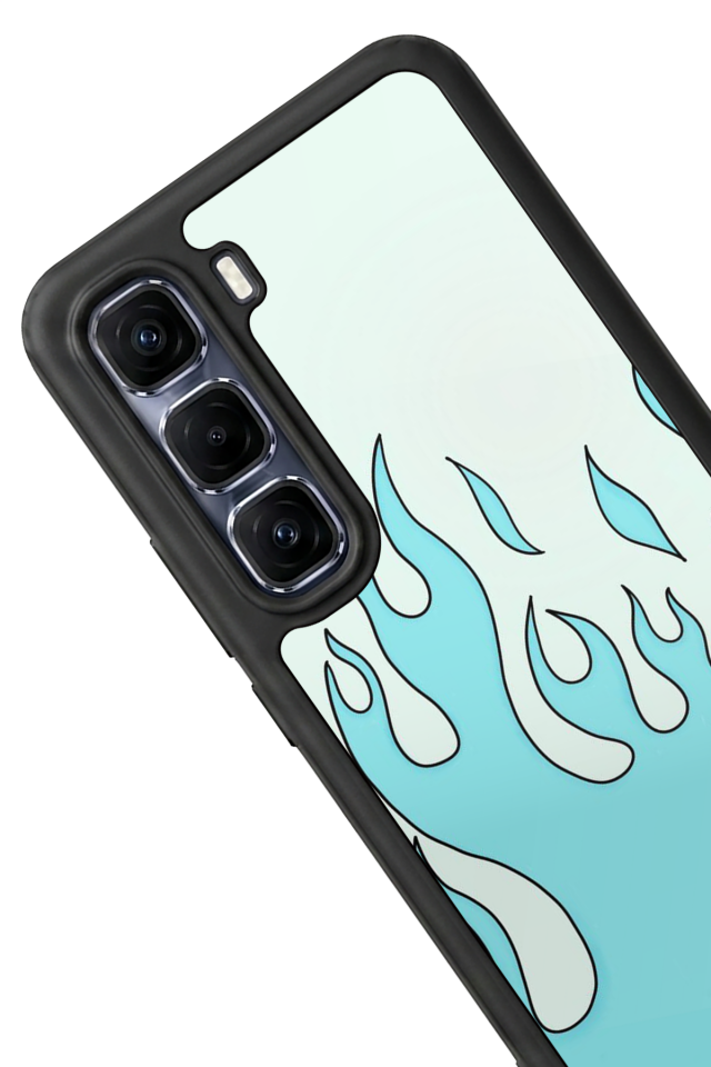 Infinix Hot 60 Pro Plus Uyumlu Retro Flame Patterns Tasarımlı Glossy Premium Kılıf