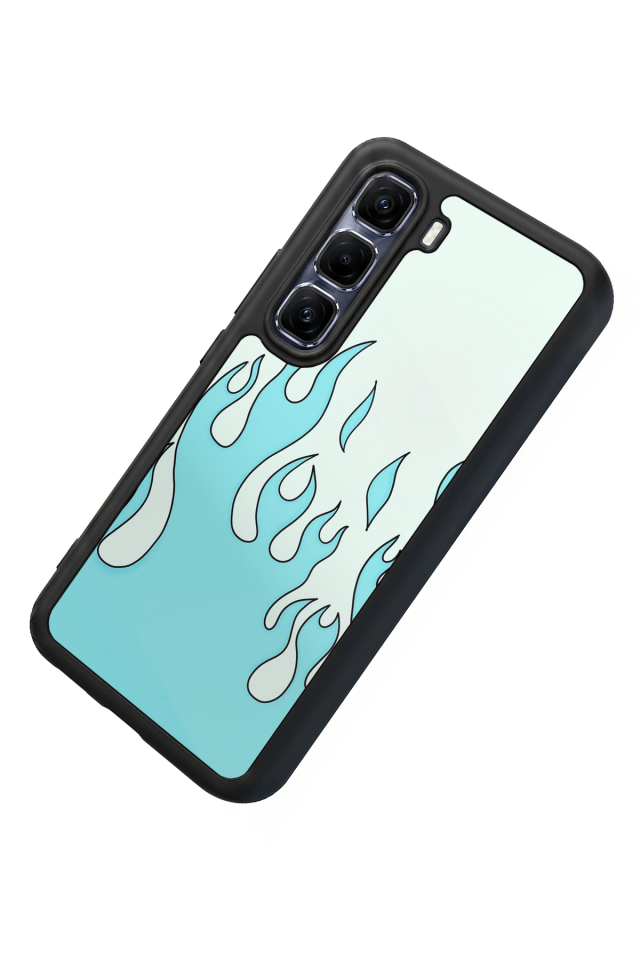 Infinix Hot 60 Pro Plus Uyumlu Retro Flame Patterns Tasarımlı Glossy Premium Kılıf