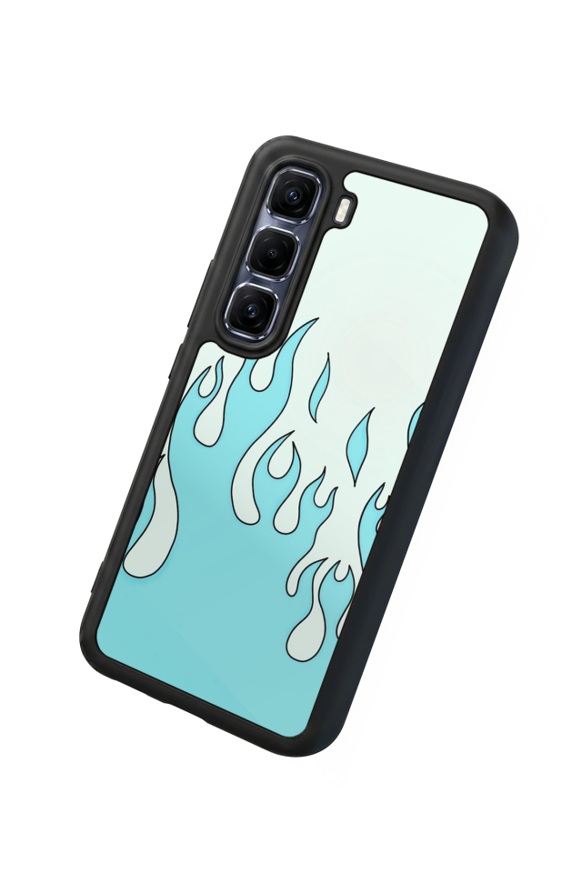 Infinix Hot 60 Pro Plus Uyumlu Retro Flame Patterns Tasarımlı Glossy Premium Kılıf