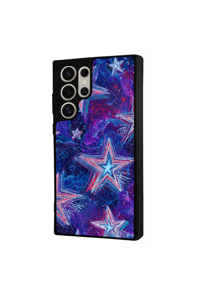 Samsung Galaxy S23 Ultra Uyumlu Retro Yildizlar Tasarımlı Glossy Premium Kılıf