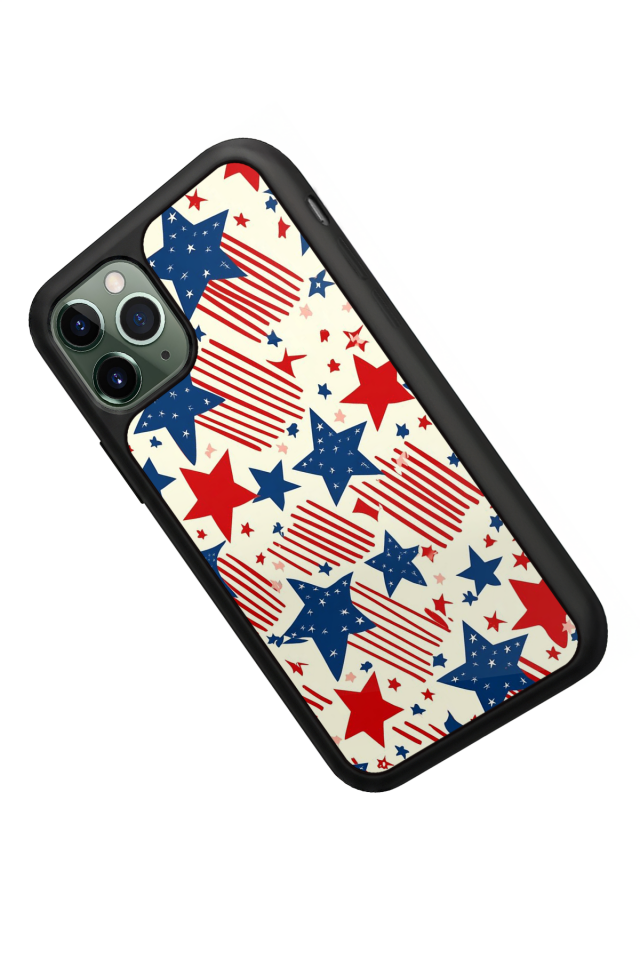 iPhone 11 Pro Uyumlu Retro Yildizlar Tasarımlı Glossy Premium Kılıf