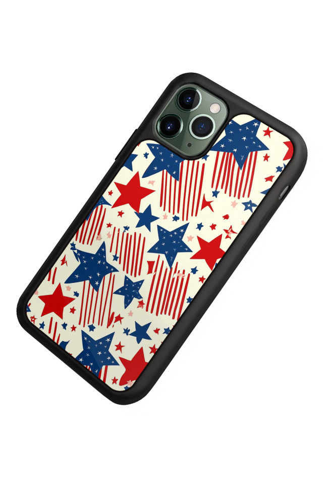 iPhone 11 Pro Uyumlu Retro Yildizlar Tasarımlı Glossy Premium Kılıf