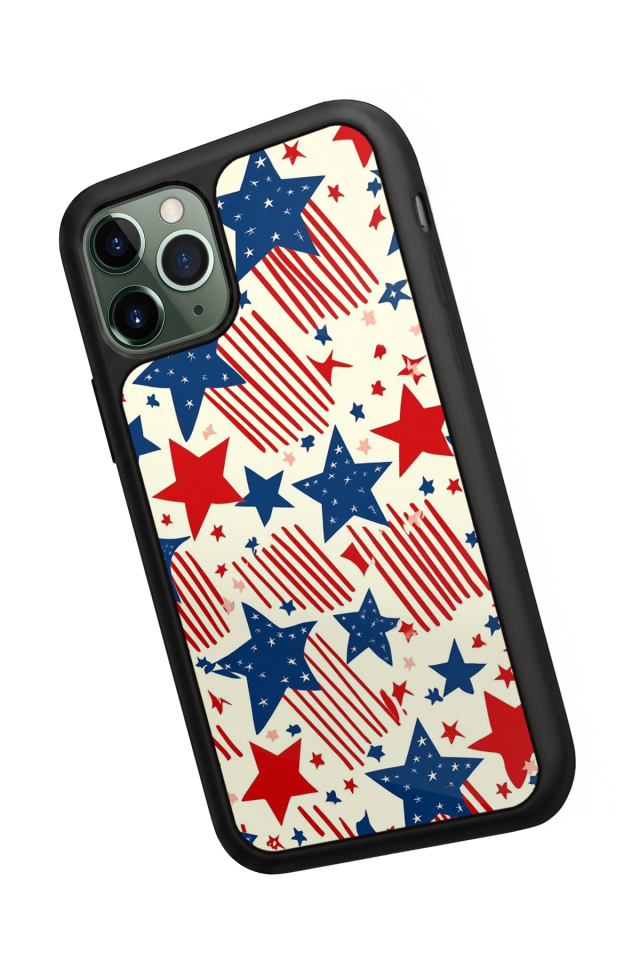 iPhone 11 Pro Uyumlu Retro Yildizlar Tasarımlı Glossy Premium Kılıf