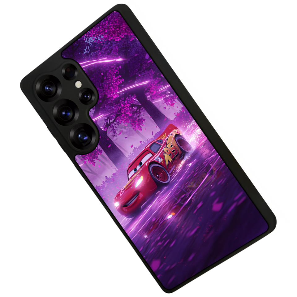 Samsung Galaxy S25 Ultra Uyumlu Şimsek McQueen Tasarımlı Glossy Premium Kılıf
