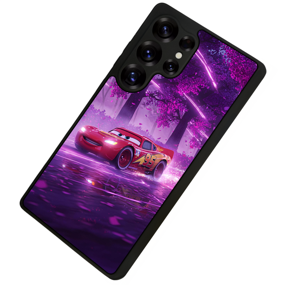 Samsung Galaxy S25 Ultra Uyumlu Şimsek McQueen Tasarımlı Glossy Premium Kılıf