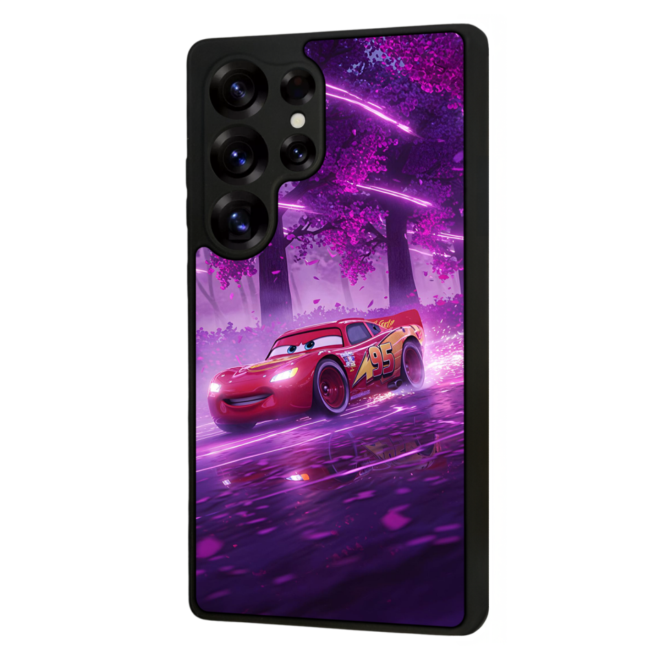Samsung Galaxy S25 Ultra Uyumlu Şimsek McQueen Tasarımlı Glossy Premium Kılıf